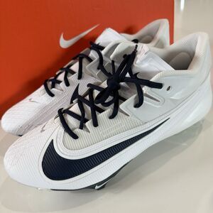 Nike Vapor Edge Elite 360 2  White Navy Football Cleats FJ6125-103 Sz 12.5 Wide
